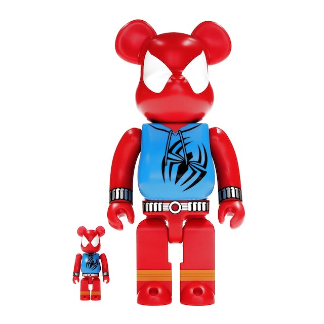 Bearbrick x Marvel Spider-Man Scarlet Spider 100% & 400% Set