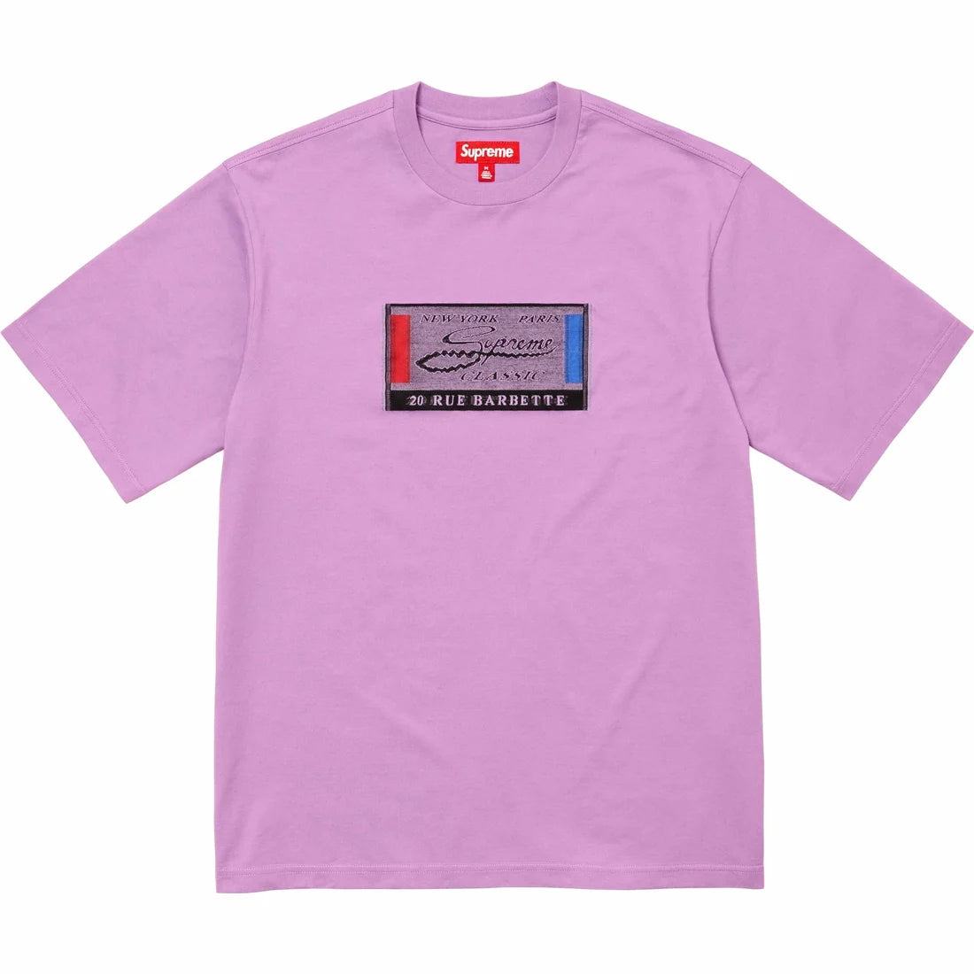 Supreme Intarsia Label T-Shirt Purple