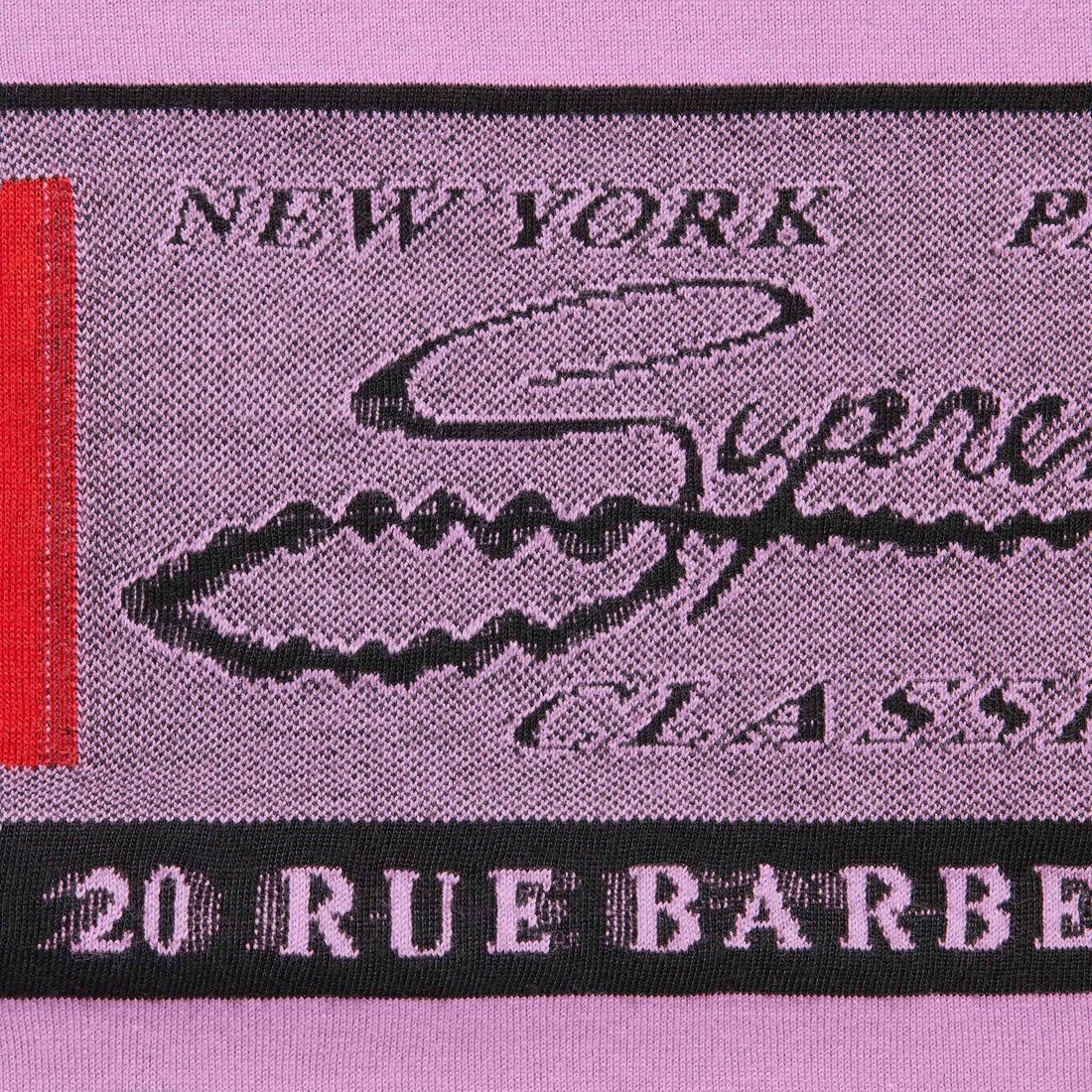 Supreme Intarsia Label T-Shirt Purple