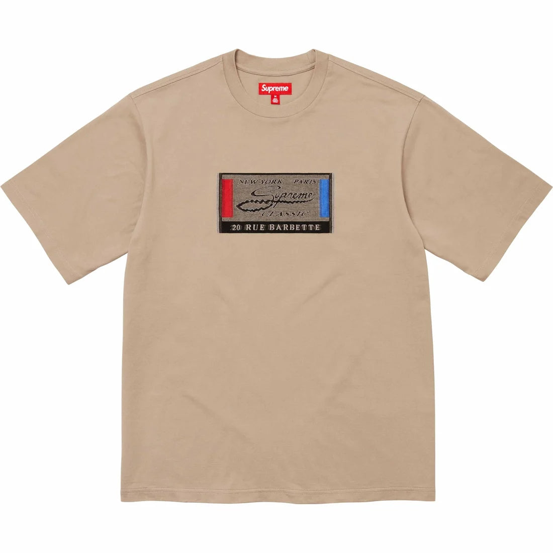 Supreme Intarsia Label T-Shirt Tan