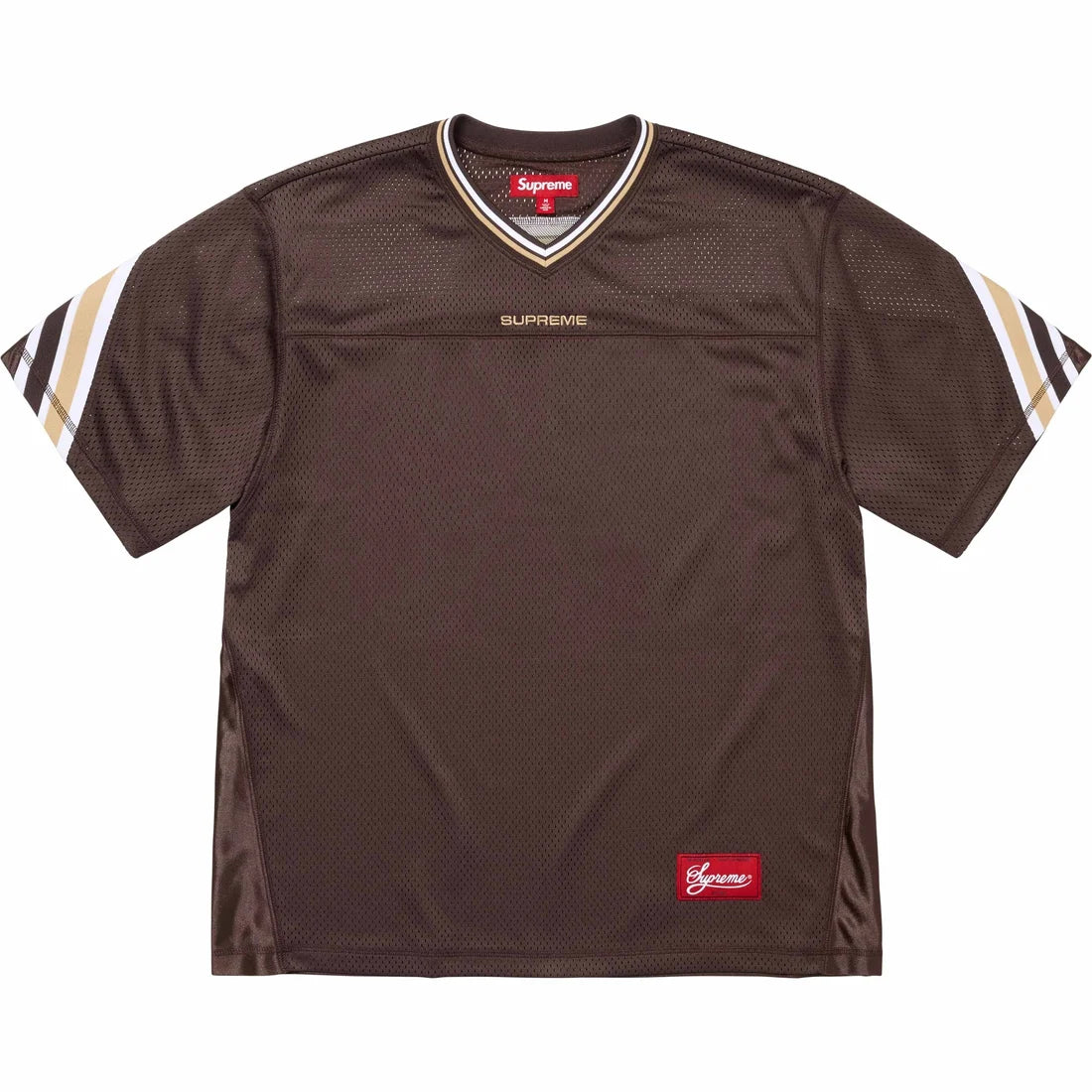 Supreme Jacquard Rib Football Jersey Brown