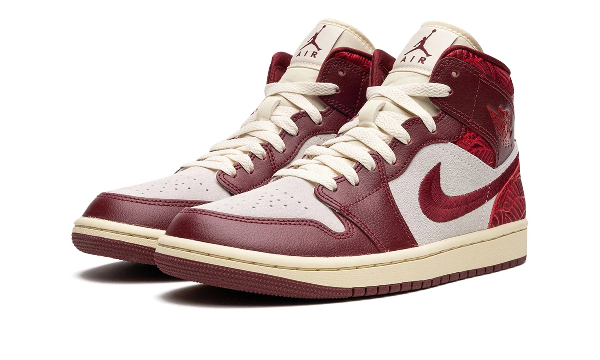 Jordan 1 Mid SE Tiki Leaf Team Red (WMNS)