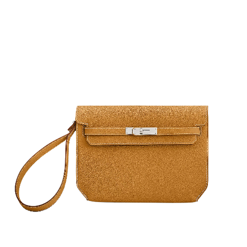 Hermes Kelly Depeche 25  Pouch Naturel Sable