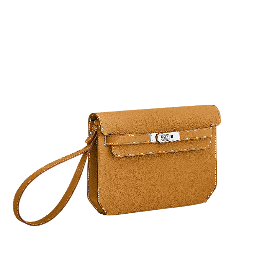 Hermes Kelly Depeche 25  Pouch Naturel Sable