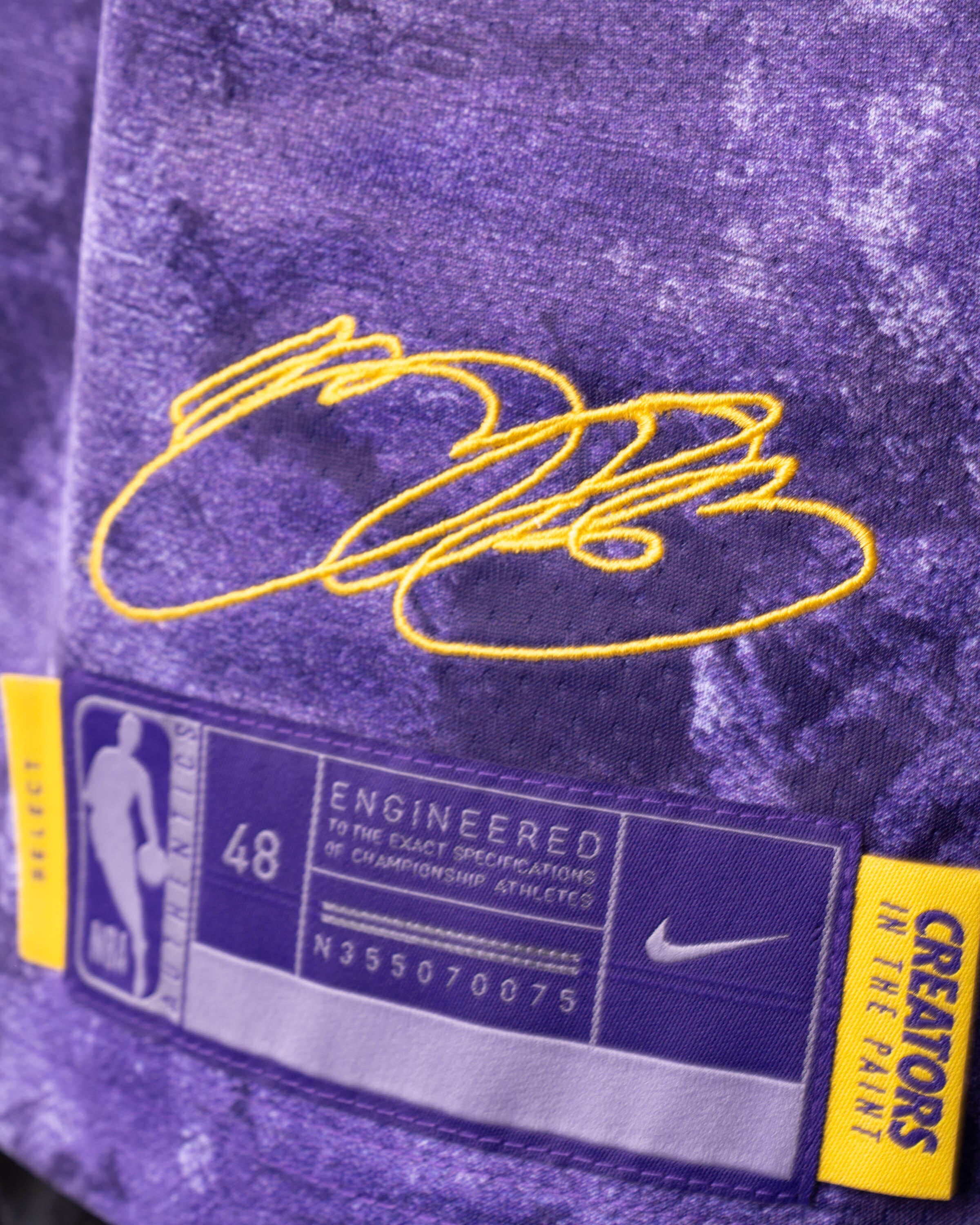 Nike LA LAKERS NBA City Edition Swingman Jersey - LEBRON JAMES Purple