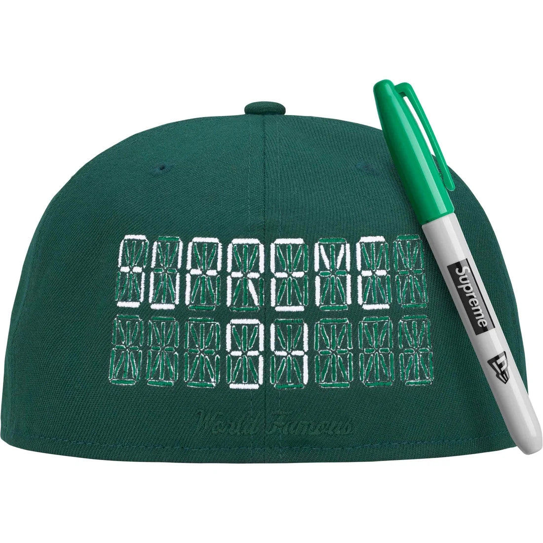 Supreme Sharpie Box Logo New Era Dark Green
