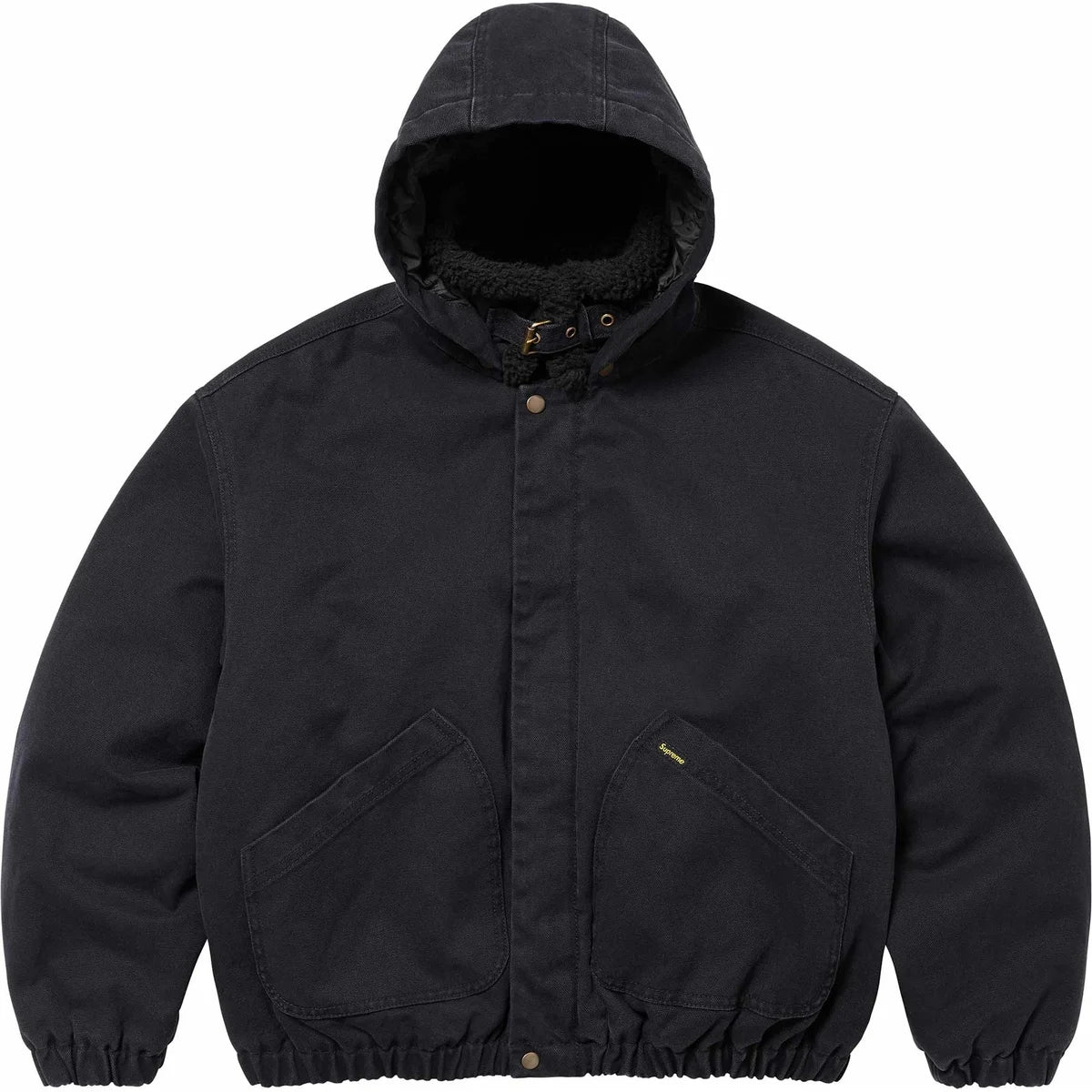 Supreme Faux Shearling Lined Bomber Jacket Black