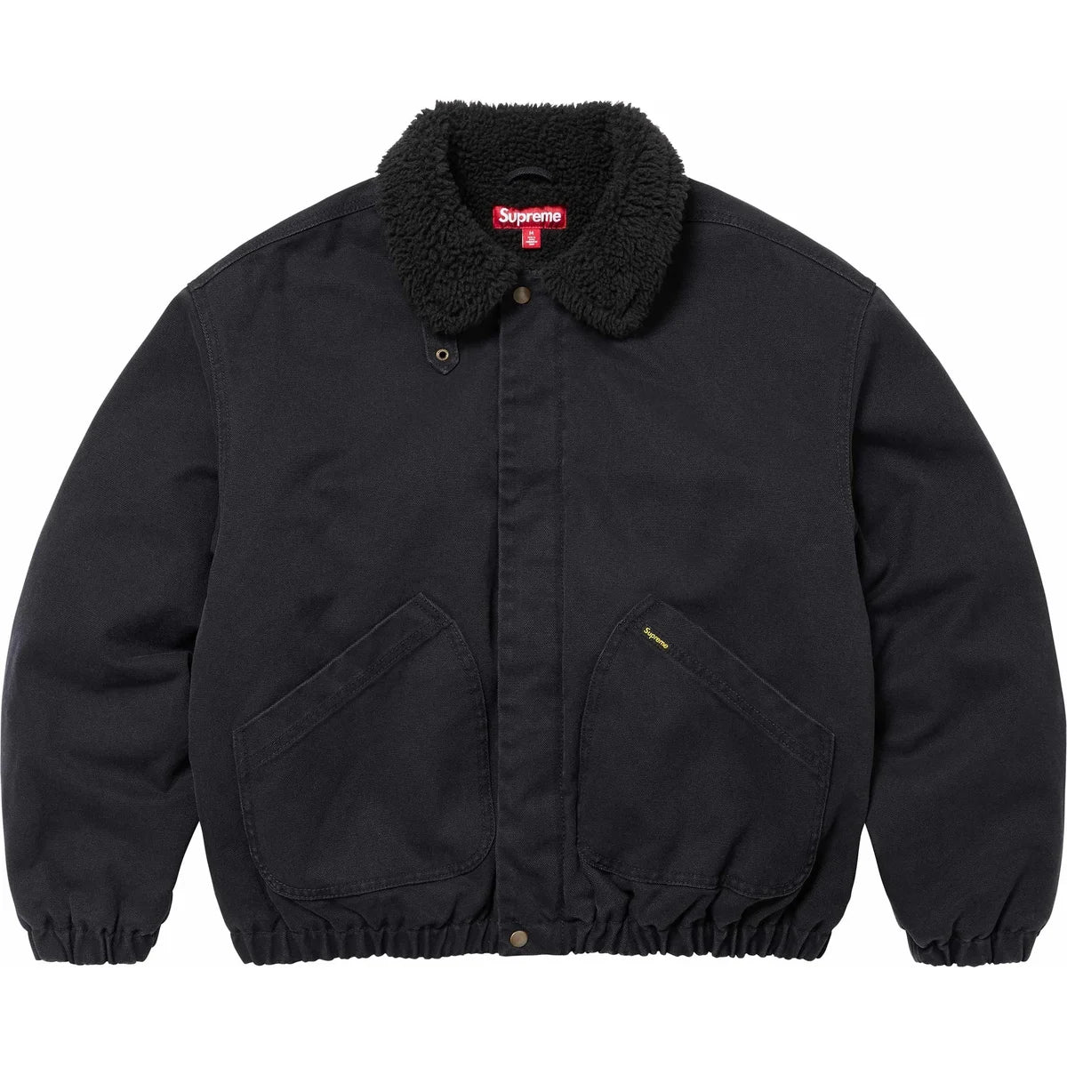 Supreme Faux Shearling Lined Bomber Jacket Black