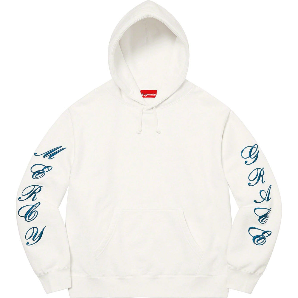 Supreme Patches Spiral Hooded Sweatshirt (White)