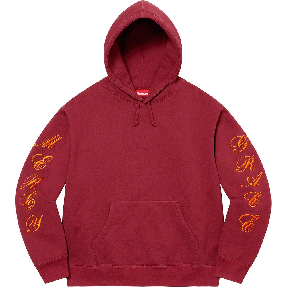 Supreme Patches Spiral Hooded Sweatshirt (Cardinal) - M