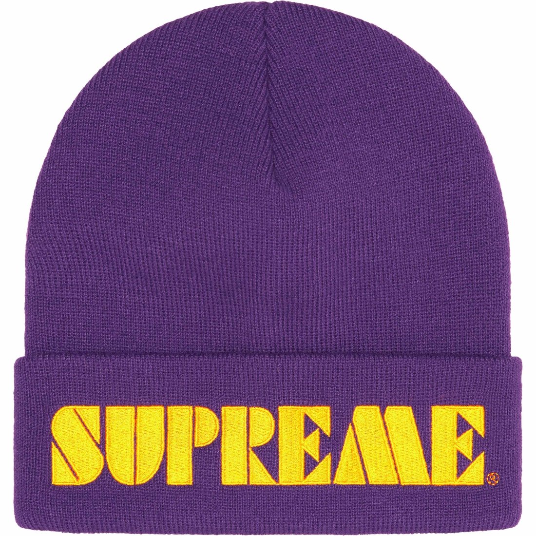 Supreme Stencil Beanie Purple
