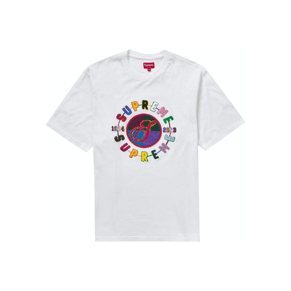 Supreme Chenille CREST S/S T-Shirt (White)