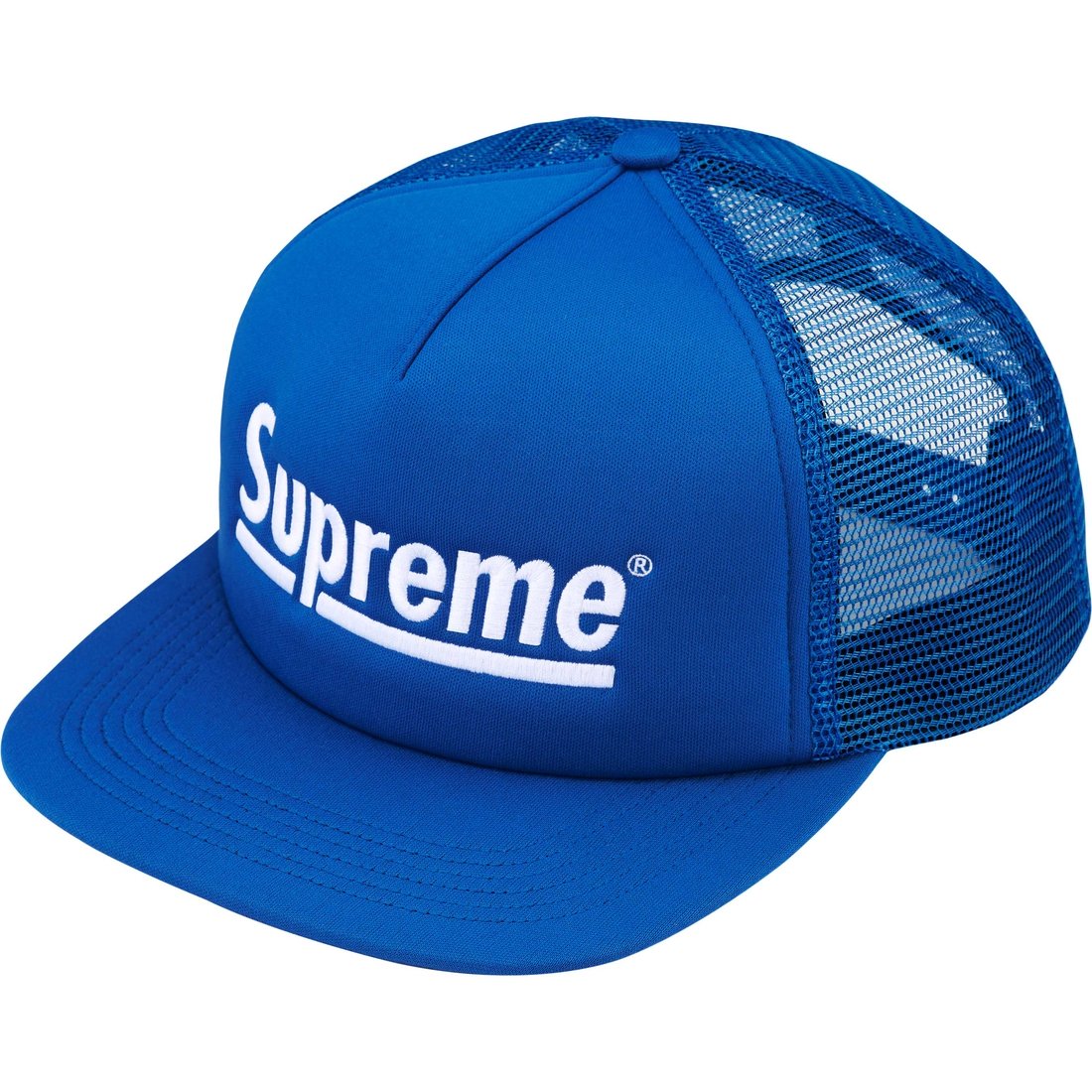 Supreme Underline Mesh Back 5-Panel Blue