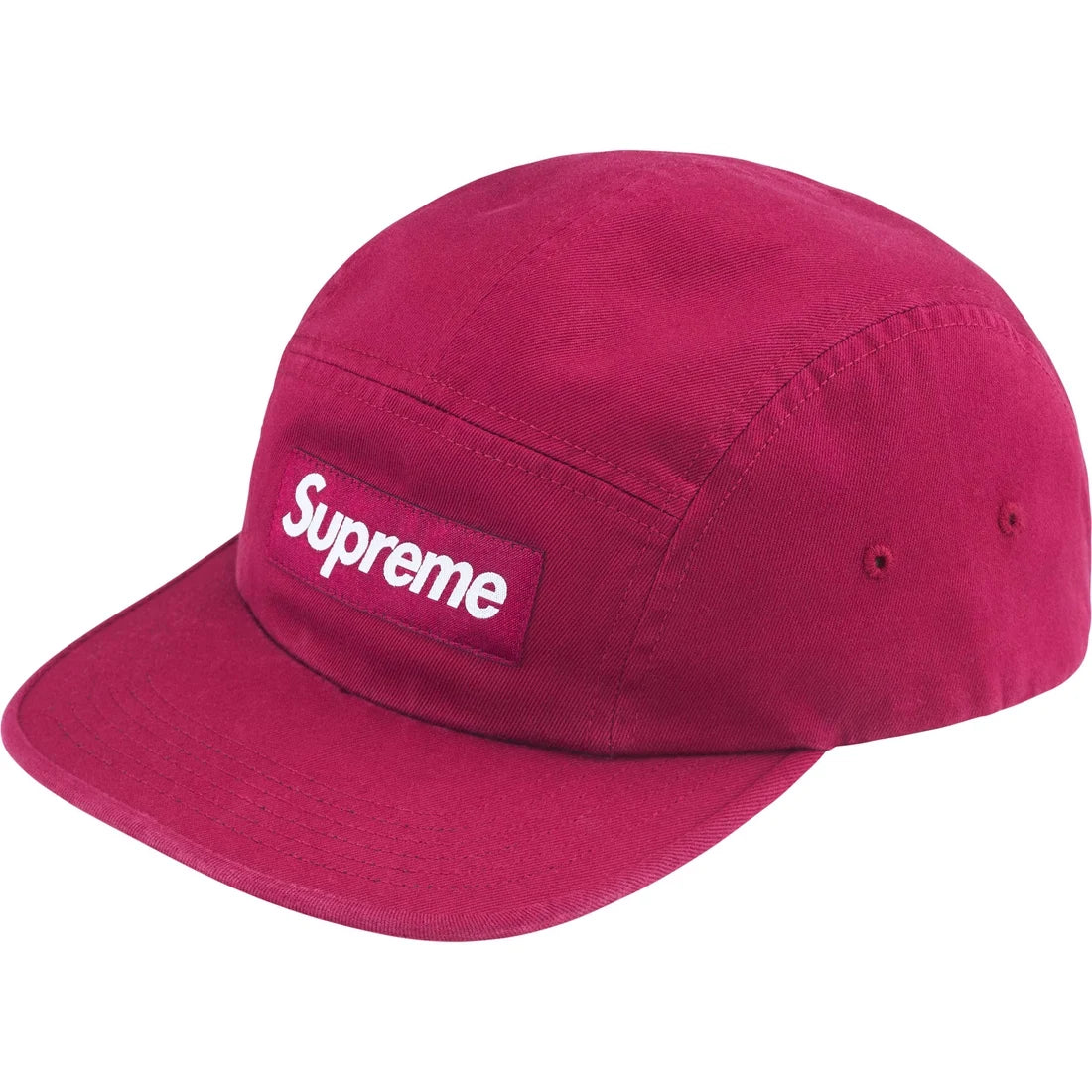 Supreme Washed Chino Twill Camp Cap Cranberry