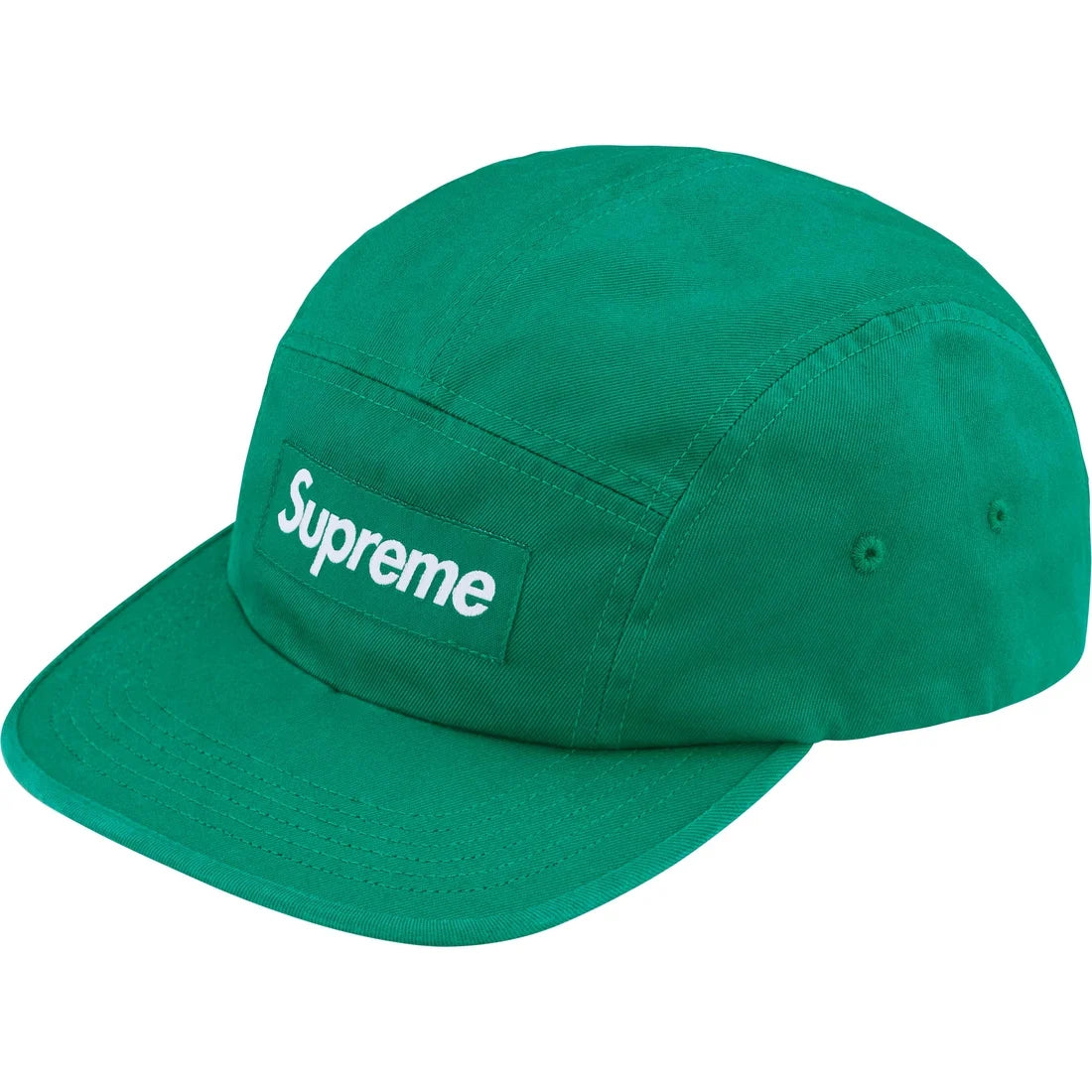 Supreme Washed Chino Twill Camp Cap Green