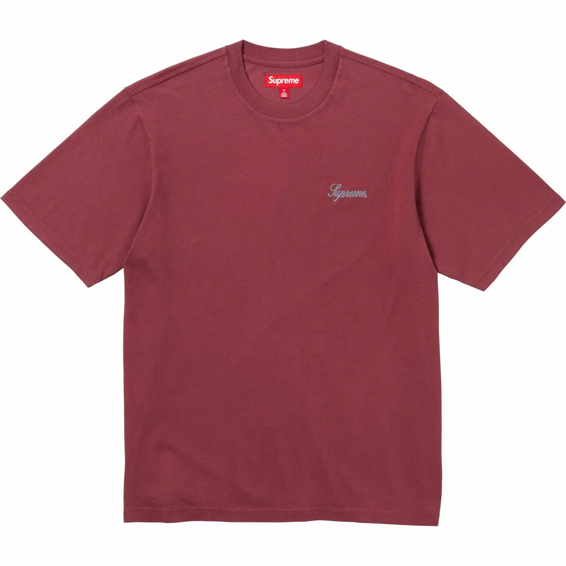 Supreme Washed Script S/S T-Shirt (Cardinal)