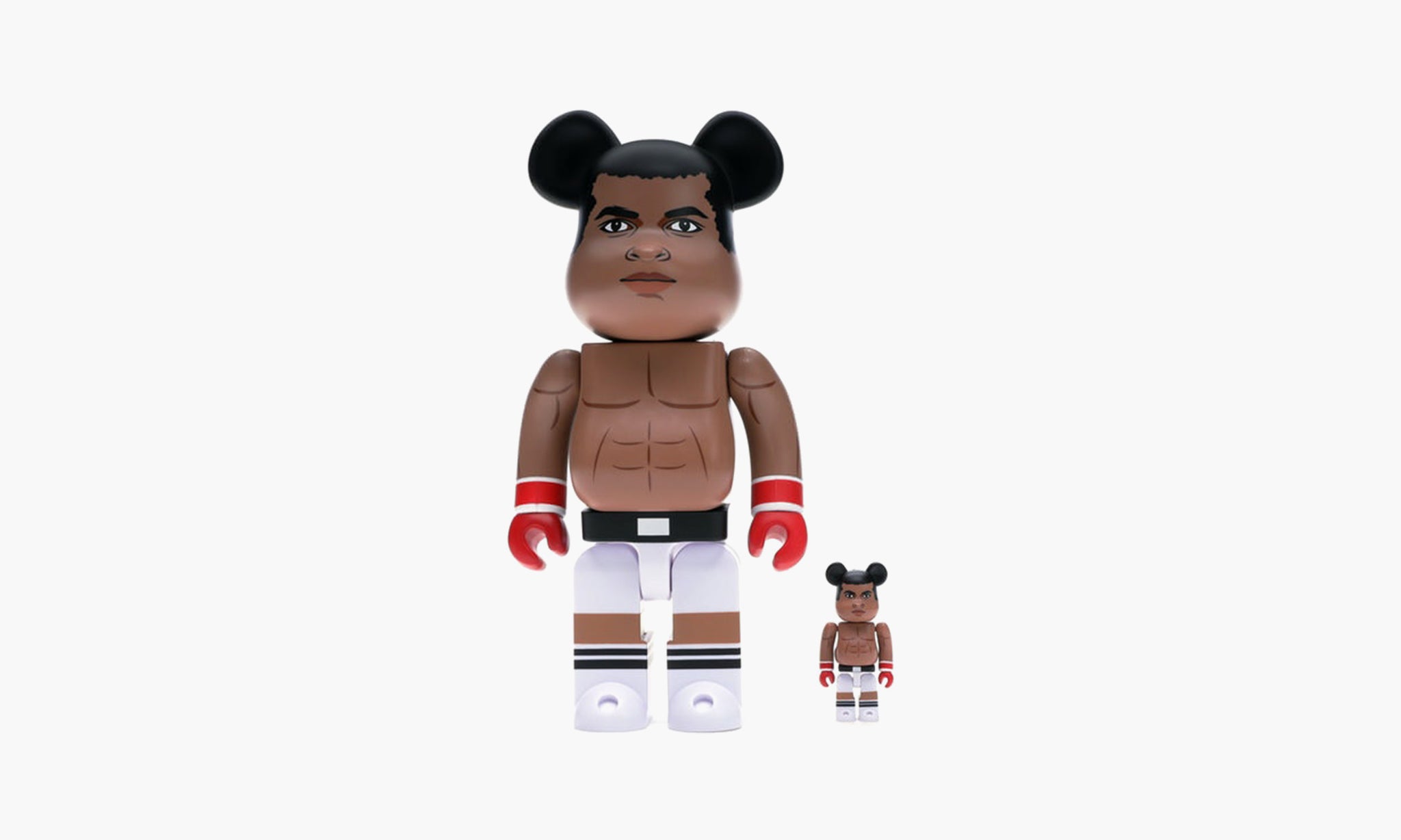 Bearbrick Muhammad Ali 100% & 400% Set Brown