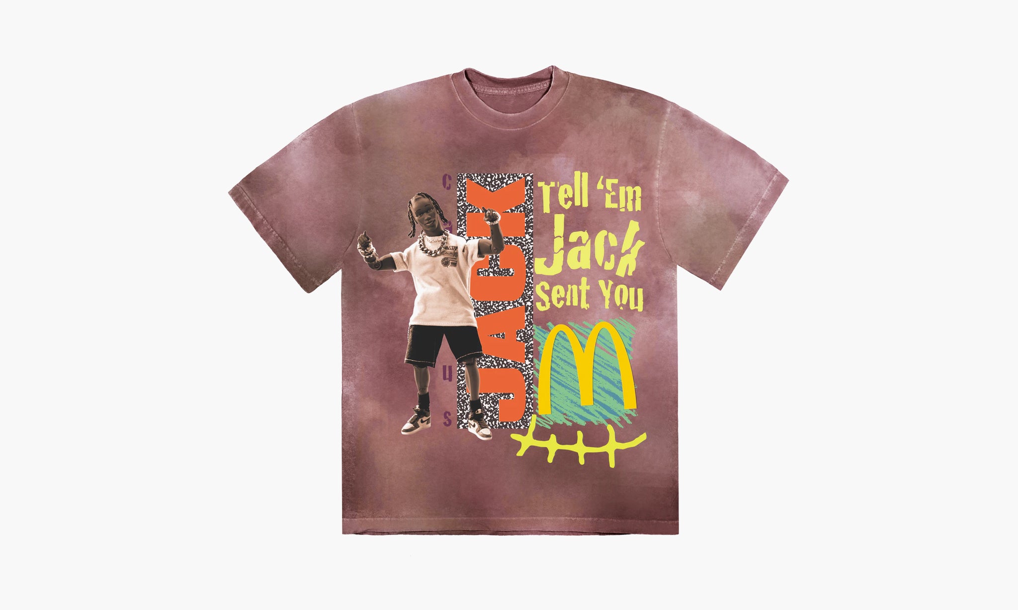 Travis Scott x McDonald's Jack Smile II T-shirt Berry